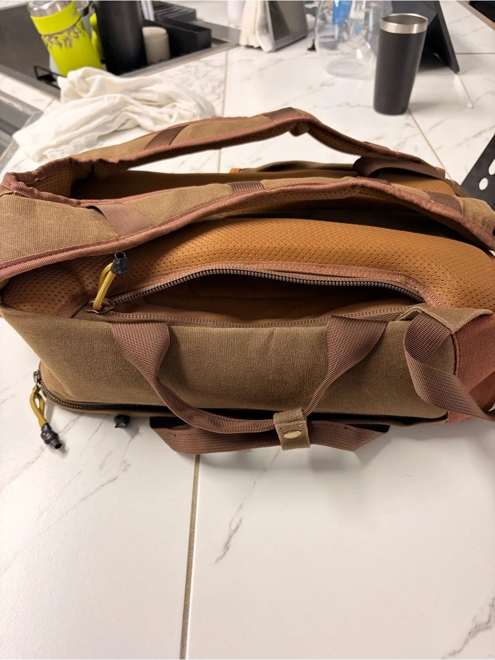 Roaring Fire Gear Canvas Tactical Backpack in Brown